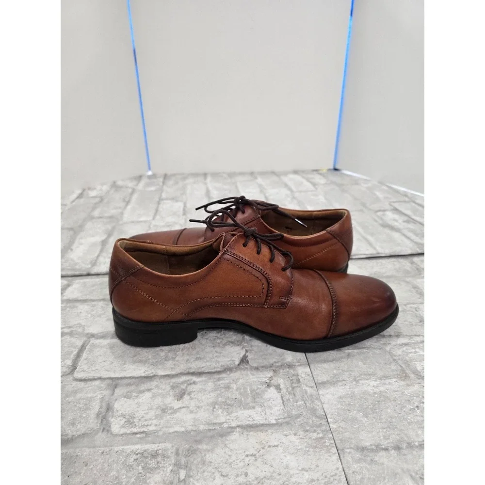 Florsheim Mens Dress Shoes 10 Brown Leather Midtown Cap Toe Oxford EXCELLENT